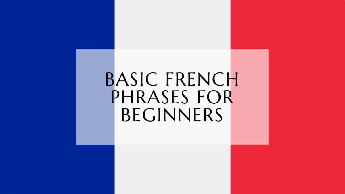Simple French Phrases